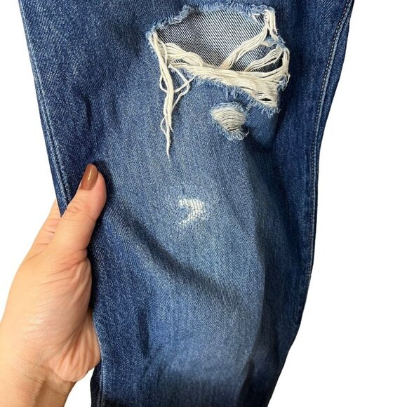 Levi’s 501 Crop Jeans Market Grammar Women’s Size 30 Distressed Straight Leg - Picture 5 of 15